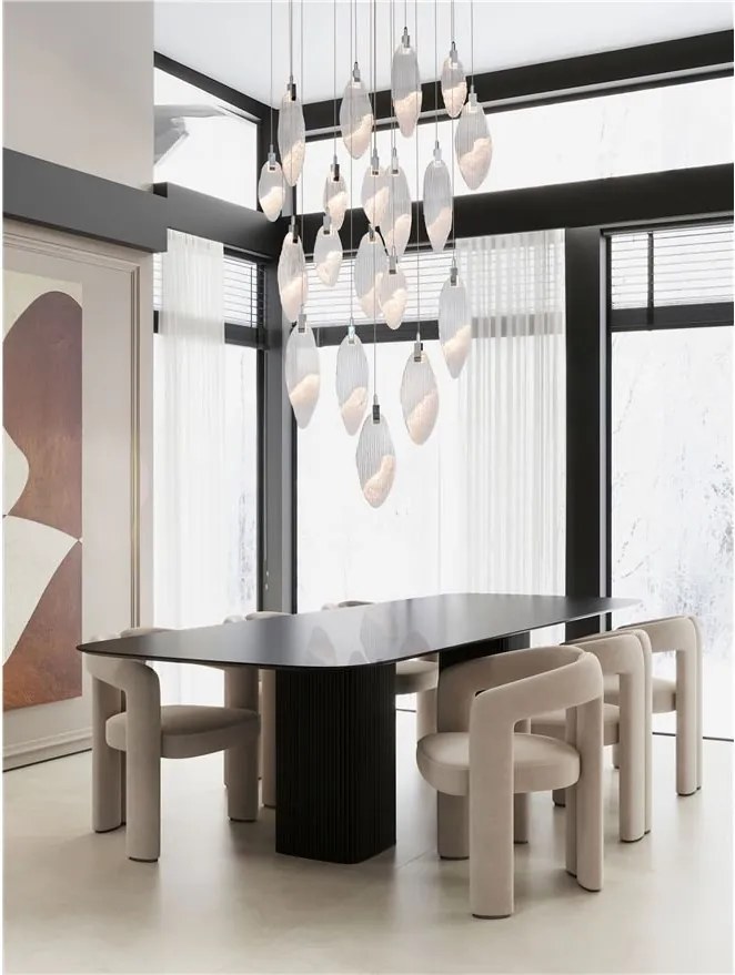 Lustra LED XXL suspendata design decorativ SERIQ D-81cm