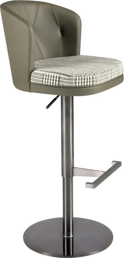 Scaun de bar pivotant cu inaltime reglabila Stool verde inchis
