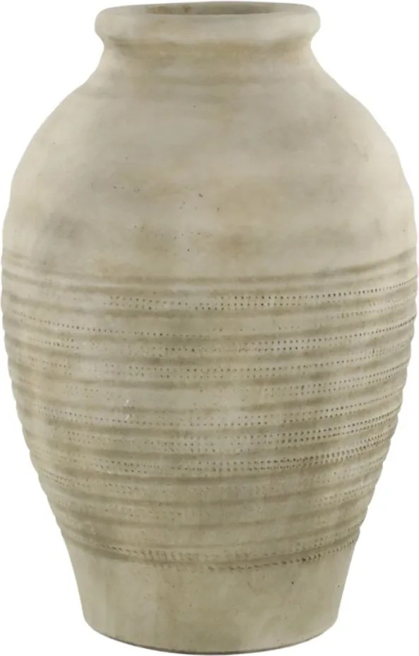 Vas decorativ din teracotă, H44 cm, aspect antichizat, Lourdes