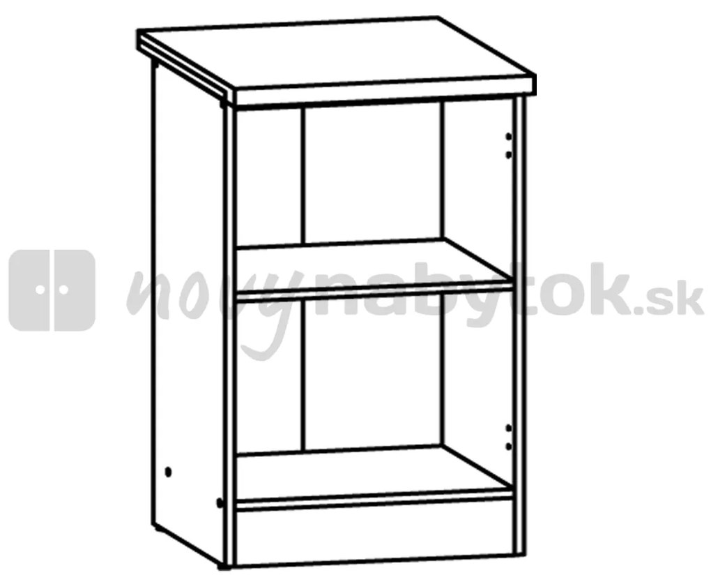 Dulap inferior de bucătărie Junona line D1D/50/82/P (Stejar sonoma + Wenge). 742463