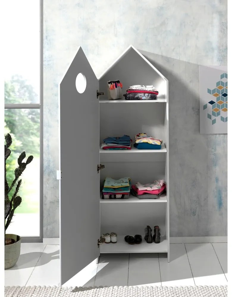 Șifonier de copii alb/albastru deschis 115x171,5 cm CASAMI – Vipack