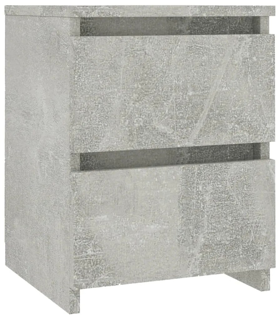 800521 vidaXL Noptieră, gri beton, 30x30x40 cm, lemn prelucrat