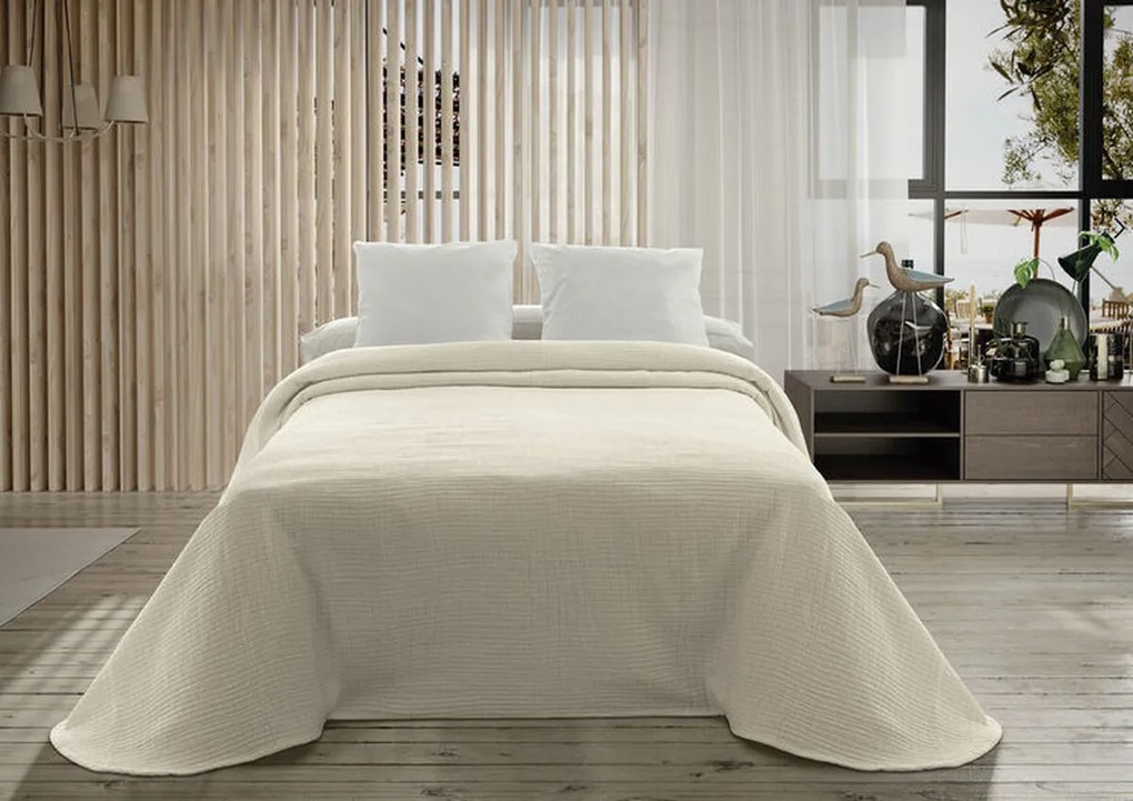 Cuvertură (de pat) Hosteline PALMA Bej Pat 90