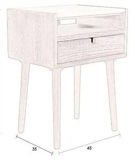 Noptieră maro Arda – Dutchbone