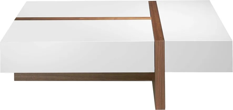 Masuta eleganta design LUX cu spatiu de depozitare Glossy White AC 2060