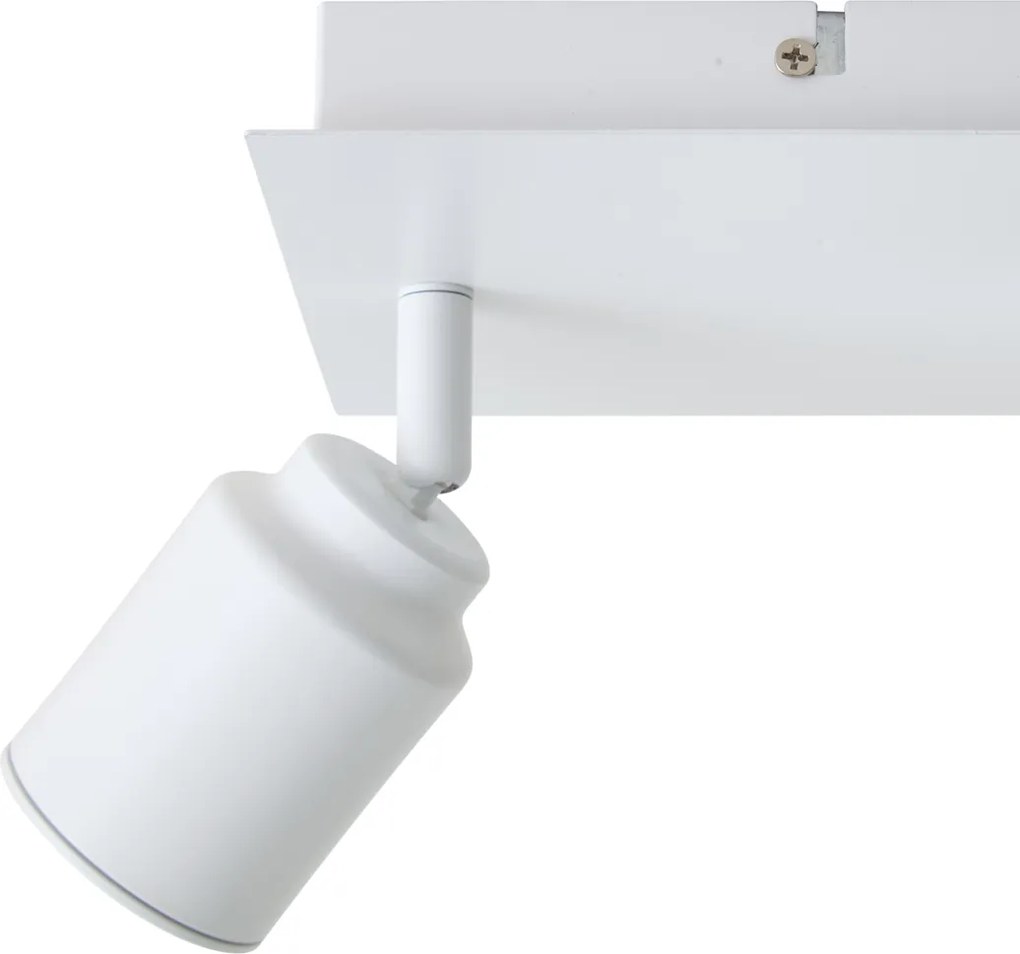 Spot de baie modern alb pătrat cu 2 lumini IP44 - Ducha
