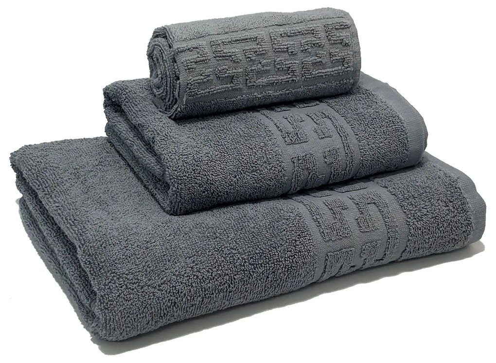 Set 3 prosoape de baie 70x130 cm, 50x90 cm, 30x50 cm, bumbac