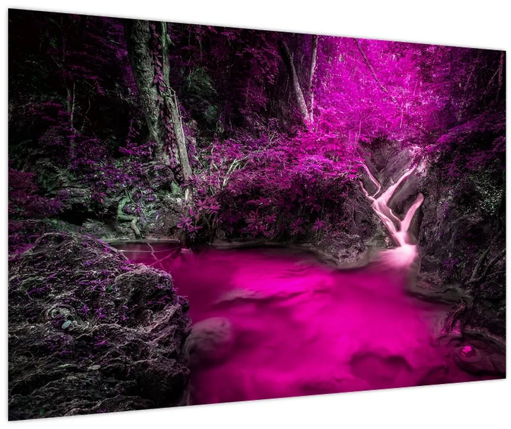 Tablou - Pădure roz (90x60 cm)