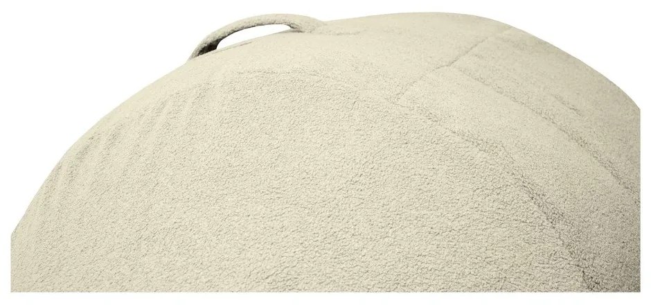 Fotoliu bean bag gri deschis cu tapițerie din țesătură bouclé Roll 135 – SLOWDOWN