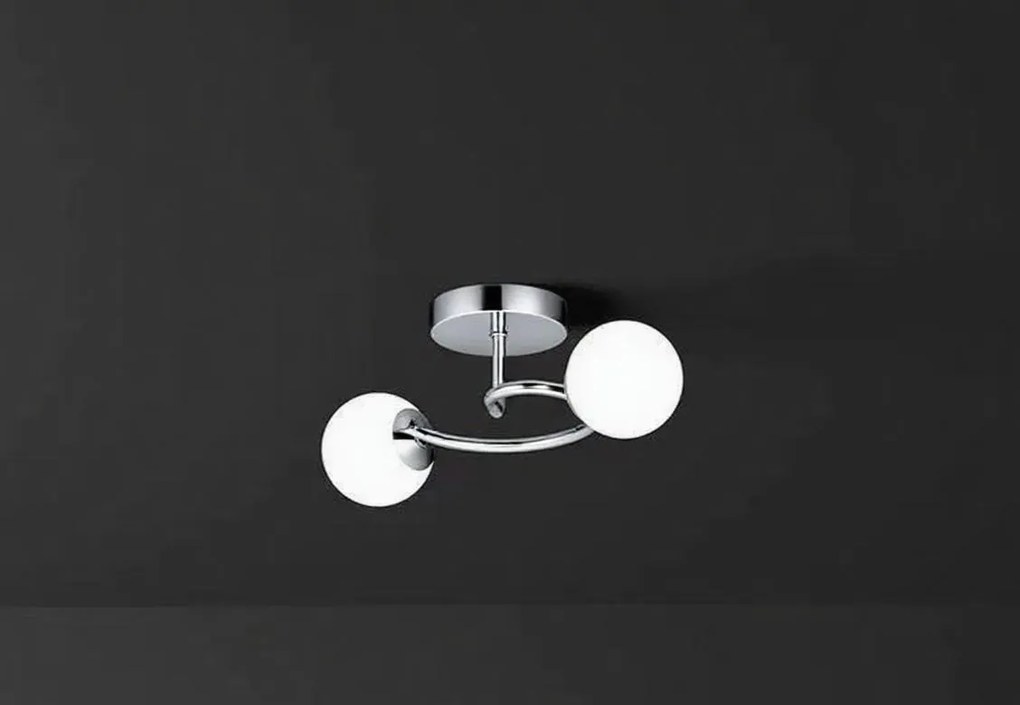 Lustră 6655-2 Crom, 2 Socluri E27, Design Modern, 510×230×240 mm