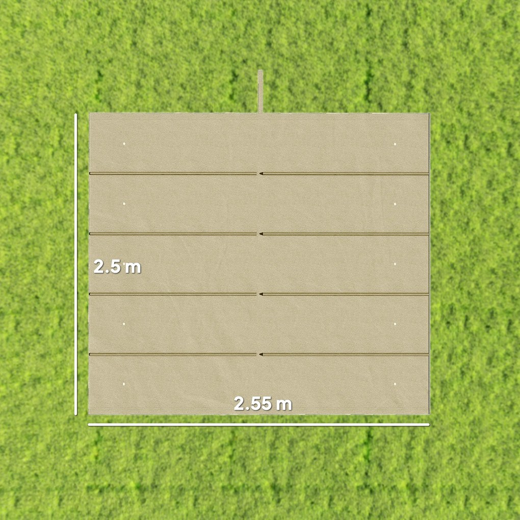 Outsunny Tettuccio di Ricambio per Gazebo 3x3 m con 10 Fori di Drenaggio Grigio | Aosom Romania