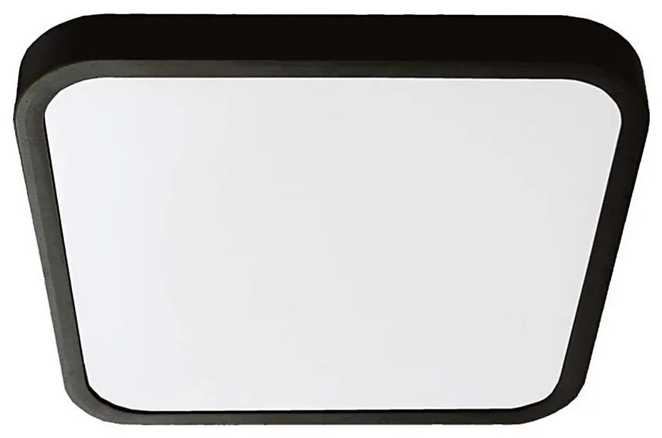LED Plafonieră baie 24W 230V IP44 3000K 29x29 cm negru