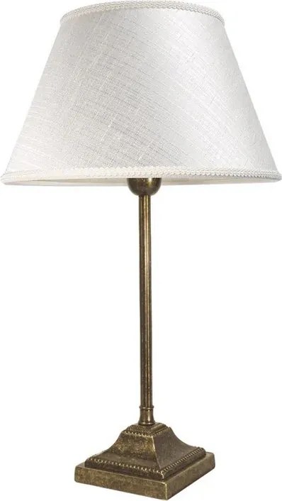 Veioza, Lampa de masa cu abajur elegant Ivory Striped Medium