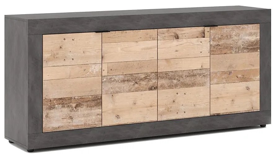 Comodă RUNEA, maro deschis/antracit