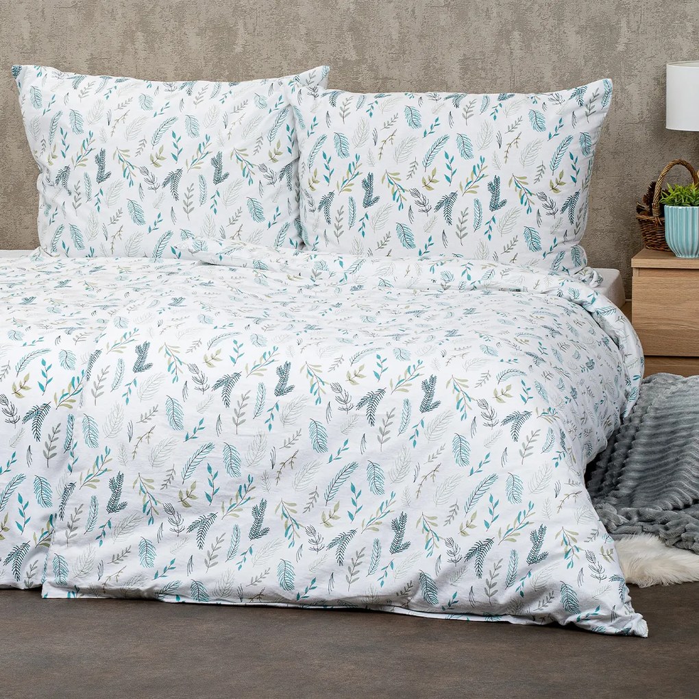 Lenjerie de pat din flanel 4Home Pine, 160 x 200 cm, 70 x 80 cm