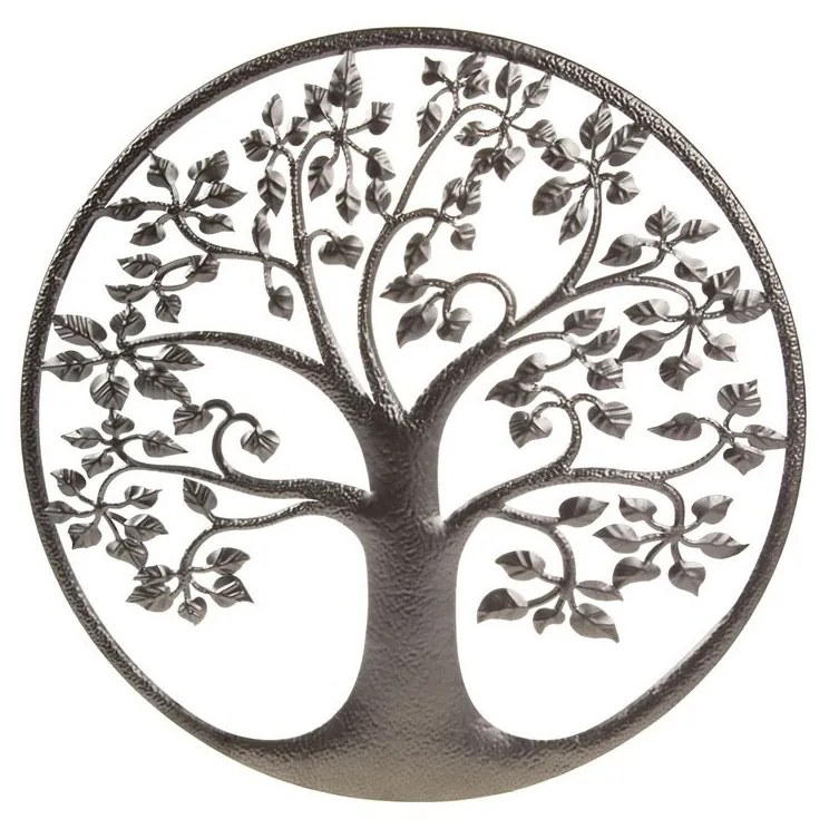 Decorațiune metalică murală Copacul vieții, diam. 50 cm