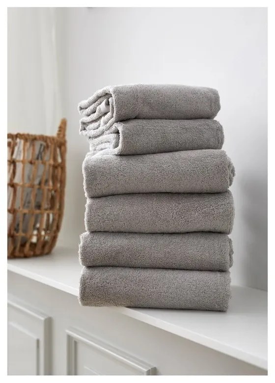 Prosop gri deschis din bumbac din frotir 30x30 cm Comfort – Södahl