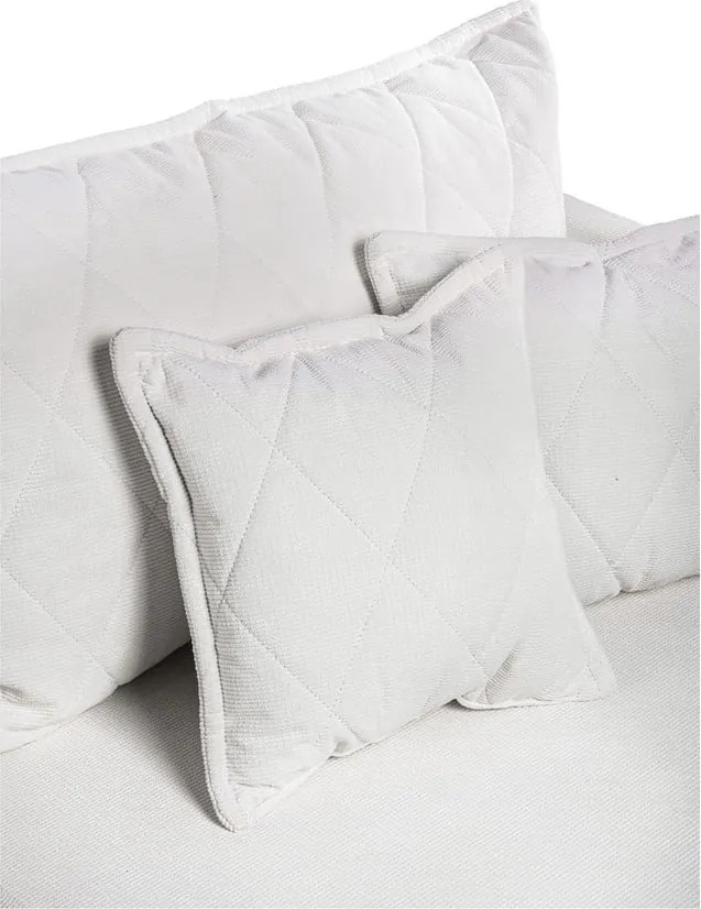 Canapea albă extensibilă/cu spațiu de depozitare cu tapițerie din catifea reiată 215 cm Bjork – Bonami Selection