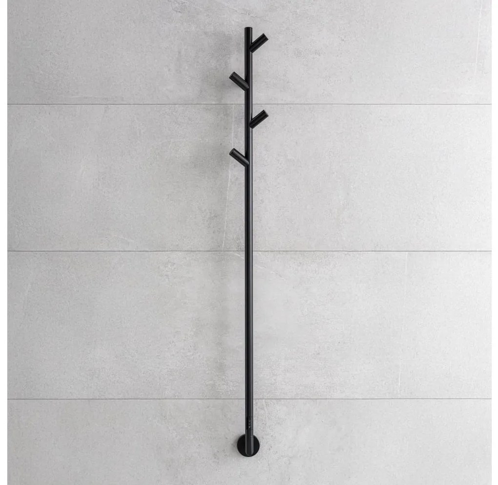 P.M.H. LS1B - Uscător electric pentru prosoape LISA 24W/230V 170 cm IP44 negru