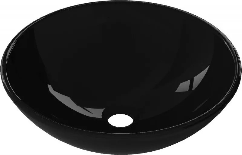 Mexen Mira chiuvetă de sticlă pe blat 42 x 42 cm, neagră - 24124270