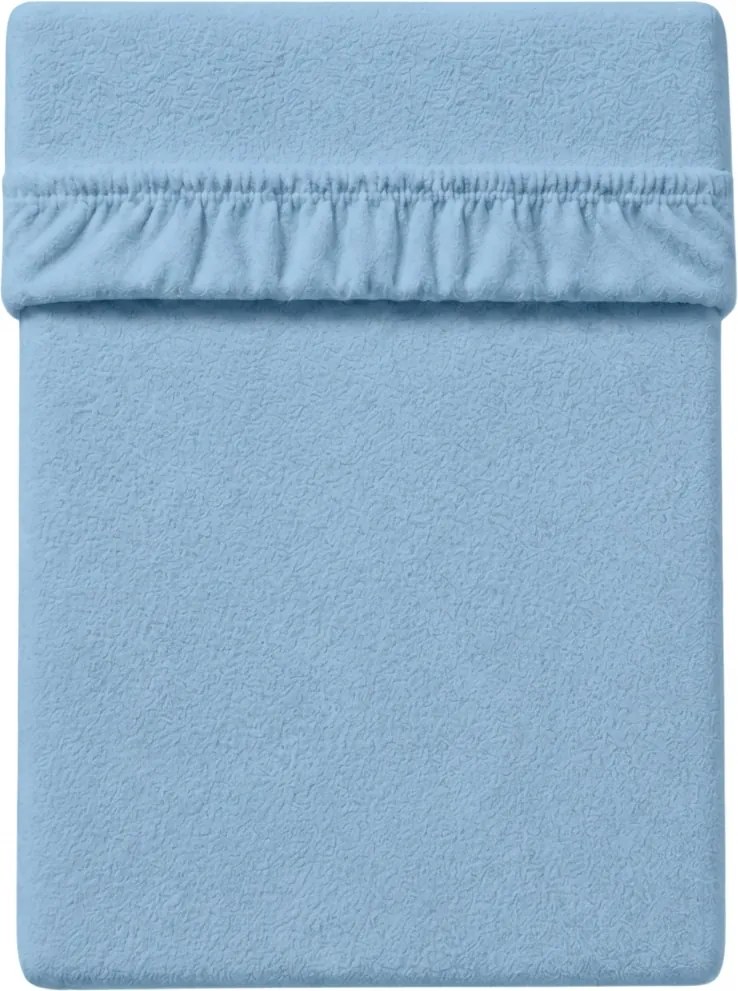 Cearsaf din fleece MOLTON albastru deschis 180 x 200 cm