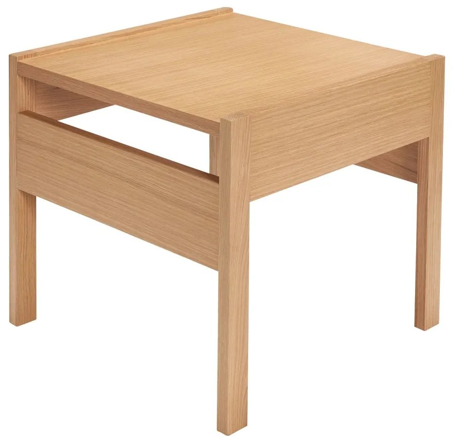 Măsuță auxiliară cu blat cu aspect de lemn de stejar 50x50 cm Forma – Hübsch