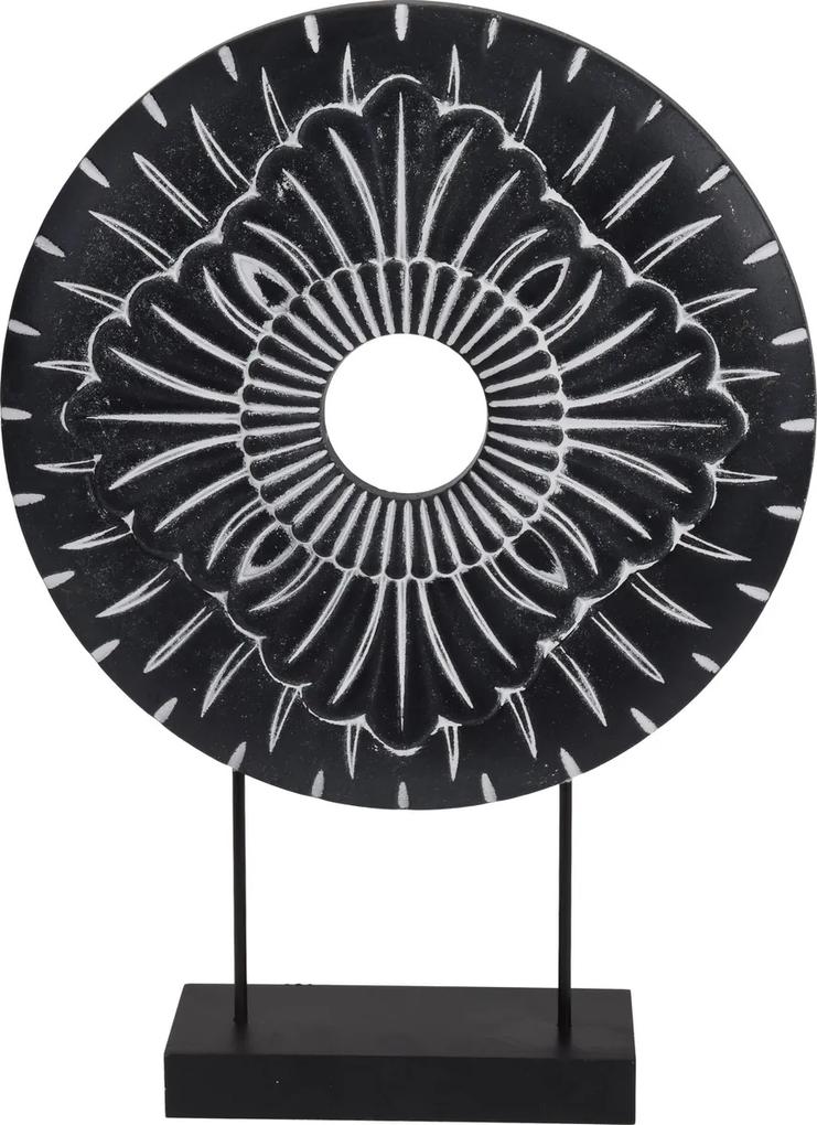 Decorațiune africană metalică Koopman Nange negru, diam. 29 cm