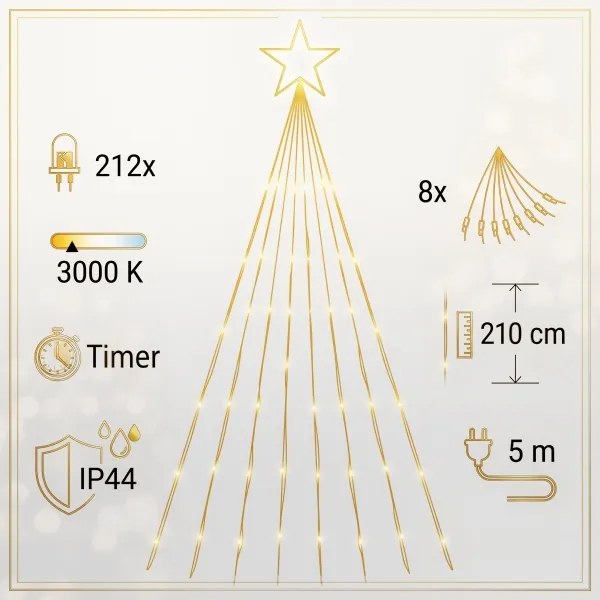BRILAGI - LED Ghirlandă de exterior de Crăciun pentru brad LED/1,6W/230V IP44