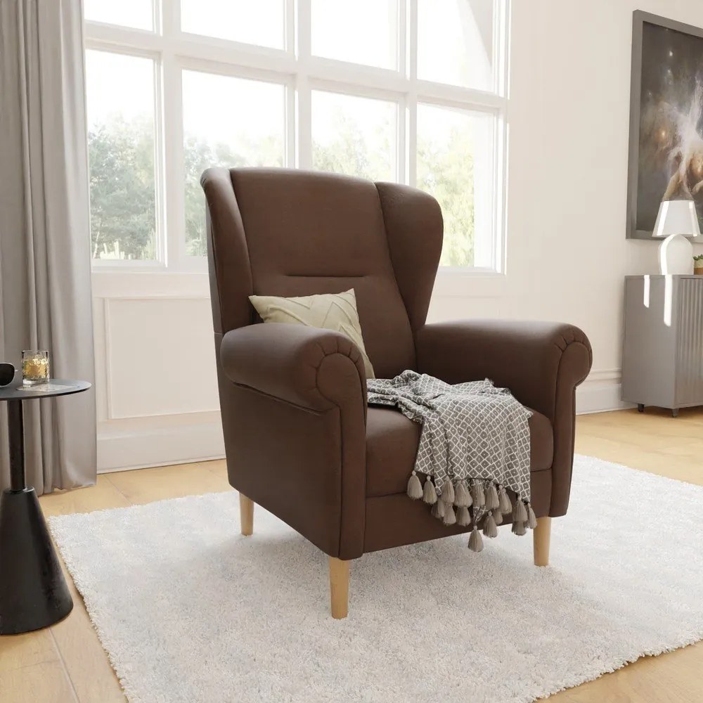 Fotoliu maro închis wing Swan – Ropez