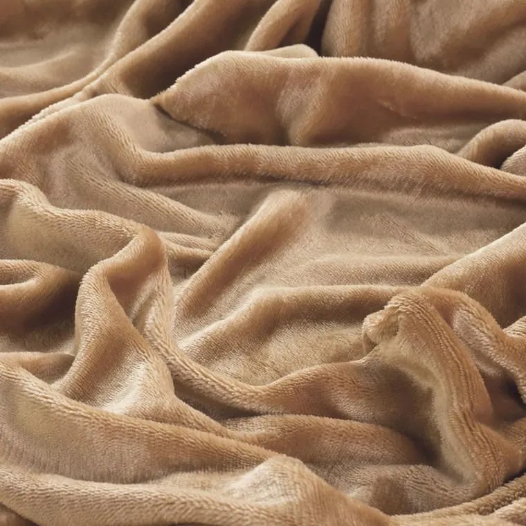 decoDoma Cearceaf cu elastic din micropluş aluniu 180 x 200 cm