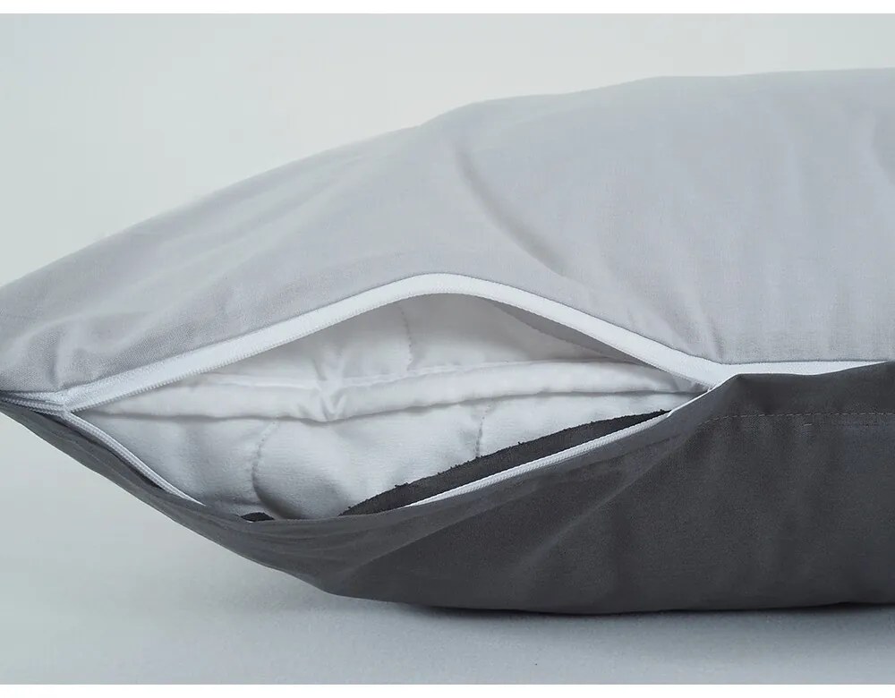 B.E.S. Petrovice Lenjerie de pat din bumbac Double face antracit/gri