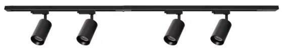 Spot in sistem de șină PIPE 4xGU10/10W/230V negru