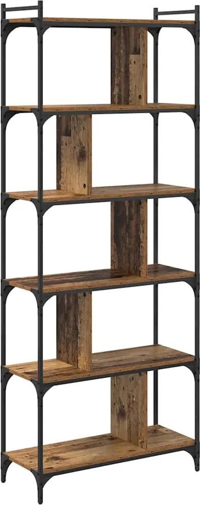vidaXL Bibliotecă Lemn vechi 76 x 32 x 192 cm Lemn compozit