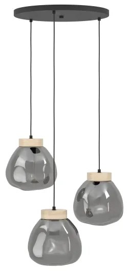 Lustră pe cablu Eglo 390319 MAGACELA 3xE27/40W/230V fumuriu