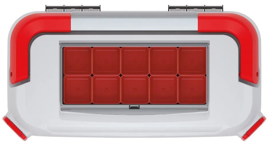 Cutie pentru scule cu mâner metalic 50 x 25,1 x 24,3 cm, gri