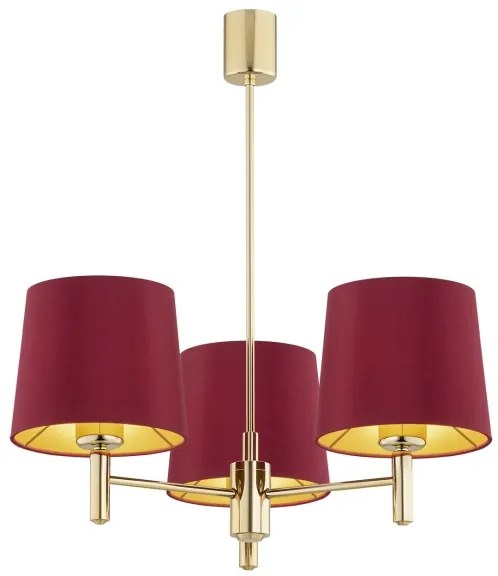 Lustră pe tijă PONTE PLUS 3xE27/15W/230V roșu Argon 6266