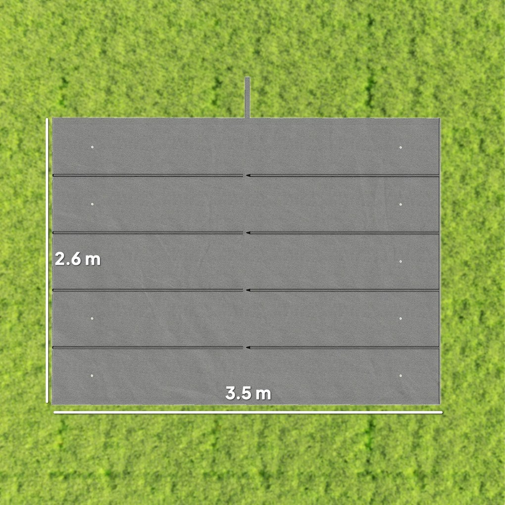 Outsunny Acoperiș de Schimb pentru Pergolă cu 10 Orificii de Drenaj,  Permeabil, 4x3 m, Bej | Aosom Romania