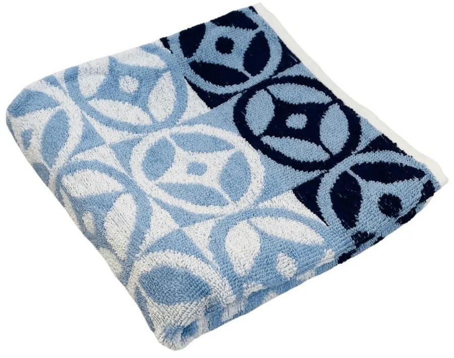 Prosop albastru din bumbac 70x140 cm Compass – JAHU collections