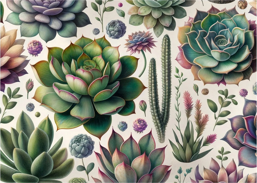 Tablou - Plante suculente (70x50 cm)