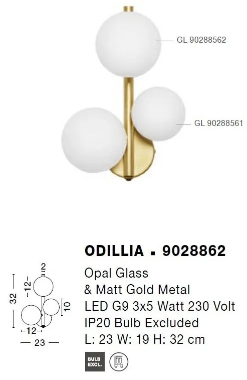 Aplica de perete design modern decorativ ODILLIA