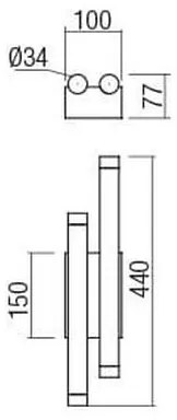 Aplică LED Redo 01-2034 MADISON 4xLED/4W/230V cupru