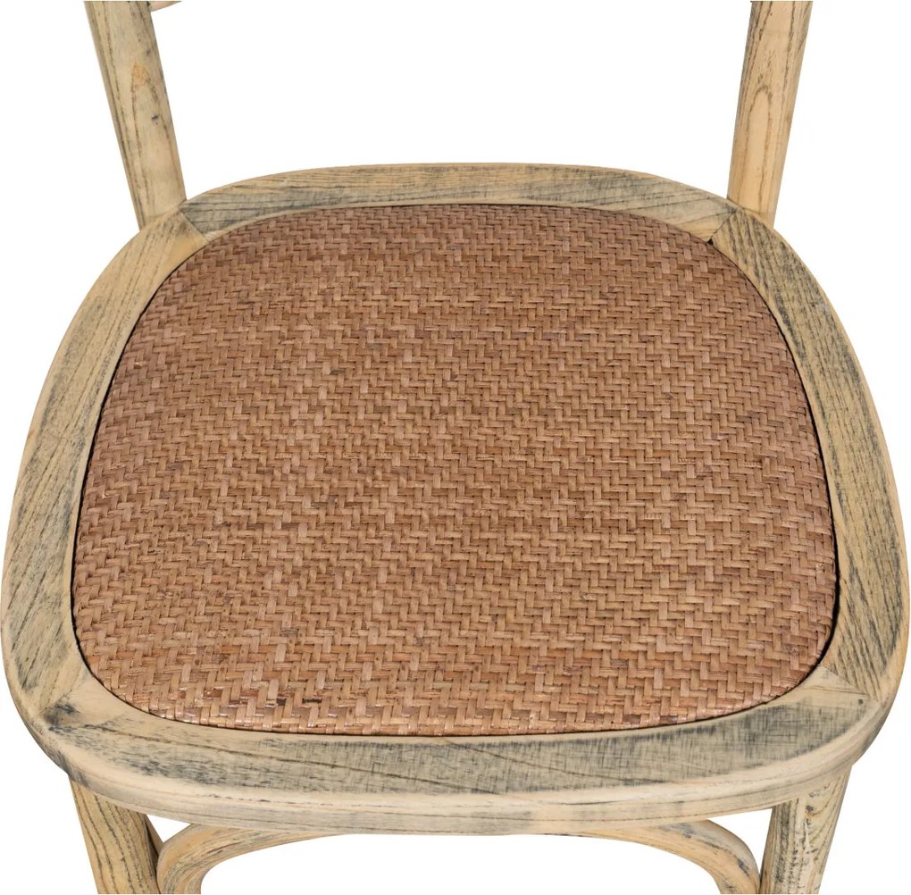 Scaun Thonet din lemn masiv si sezut din ratan