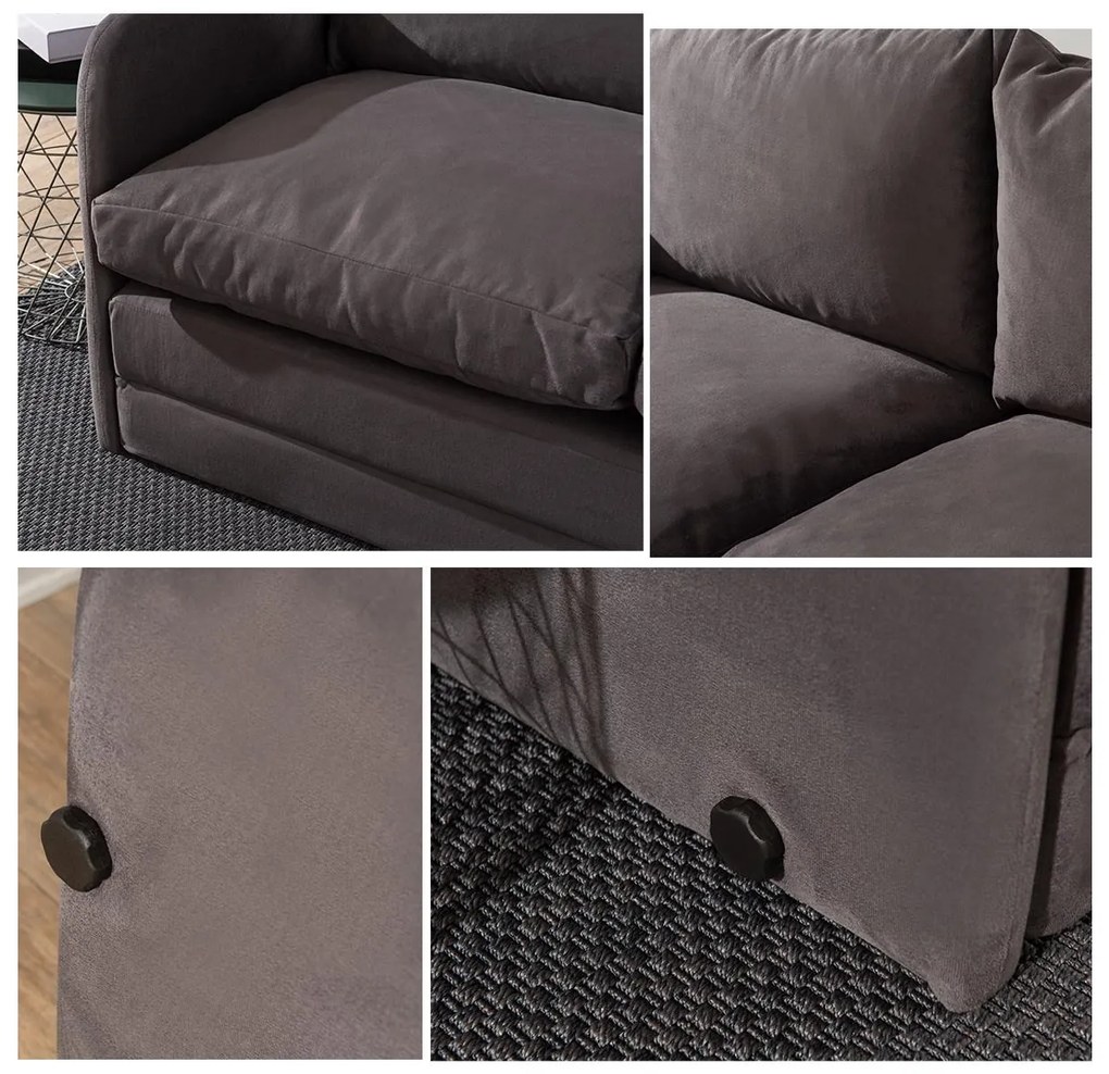 Canapea extensibilă Sagoretti XL (gri). 1107019
