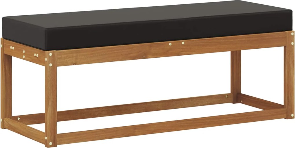 vidaXL Bancă de mobilier de exterior cu pernă natural 115 x 43 x 37 cm