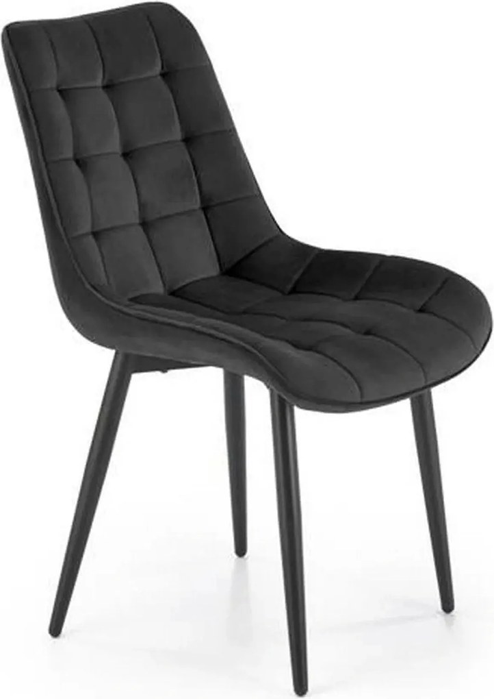 Scaun K580, negru - HLR 66, stofa catifelata/otel, 51x61x85 cm