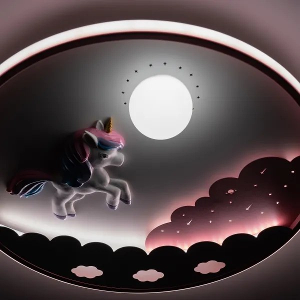 Brilagi - Plafonieră LED reglabilă pentru copii UNICORN/68W/230V 3000-6000K + telecomandă