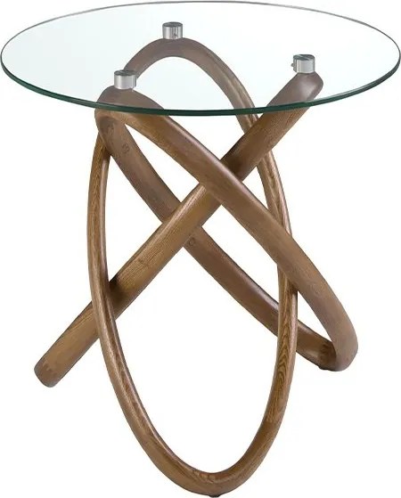 Masuta auxiliara design modern Walnut Round Corner