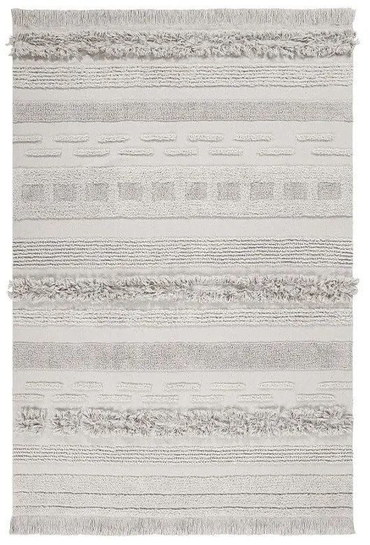 Covor gri deschis/crem lavabil/țesut manual din bumbac 170x240 cm Air Natural – Lorena Canals