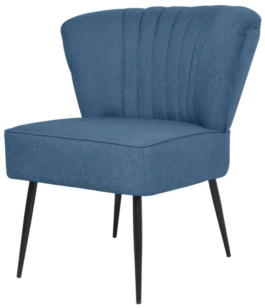 Scaun cocktail, albastru, material textil