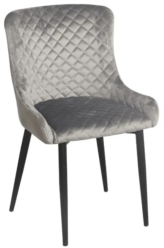 Scaun Grigio, structura metalica si catifea
